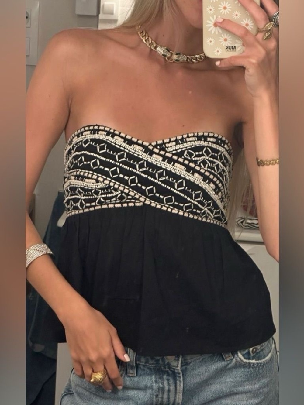 Zara beaded top